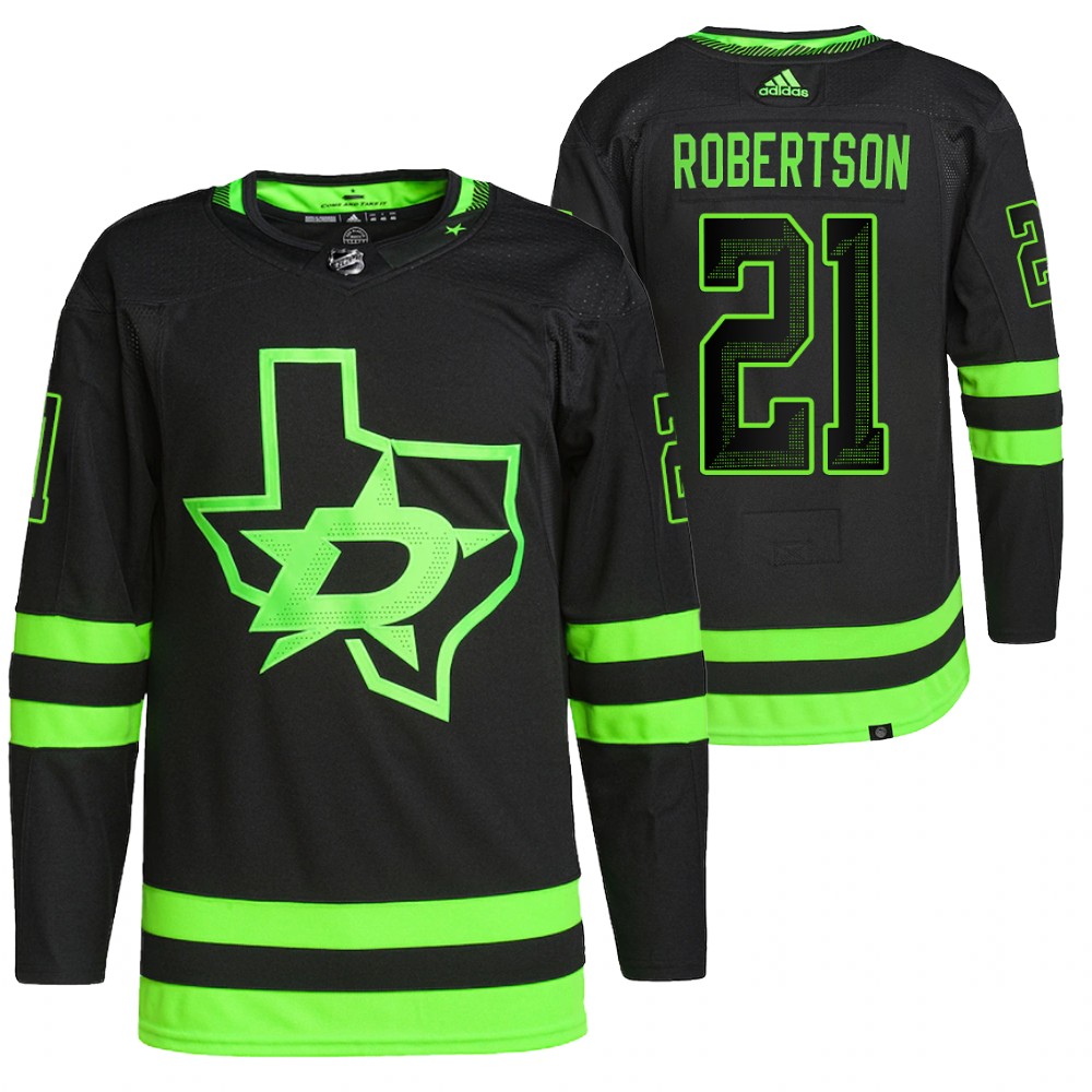 2021-22 Pro Authentic Dallas Stars Jason Robertson Black Alternate Jersey