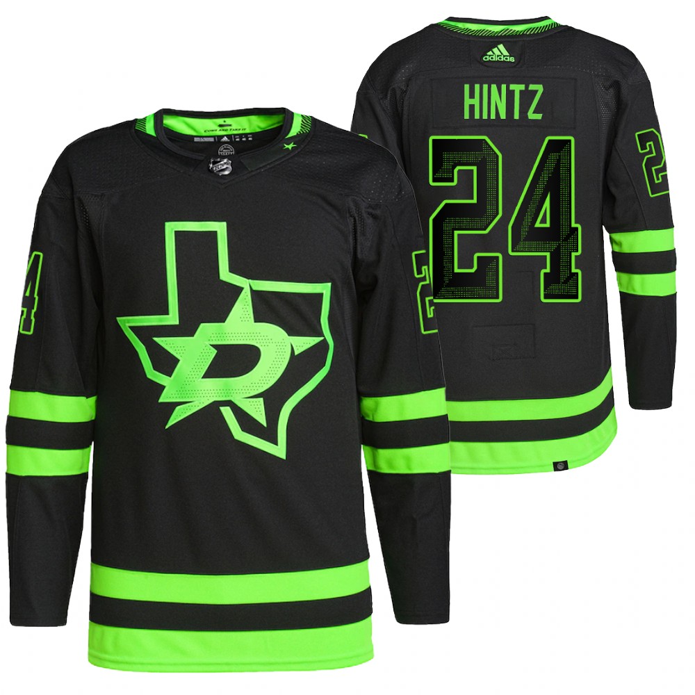2021-22 Pro Authentic Dallas Stars Roope Hintz Black Alternate Jersey