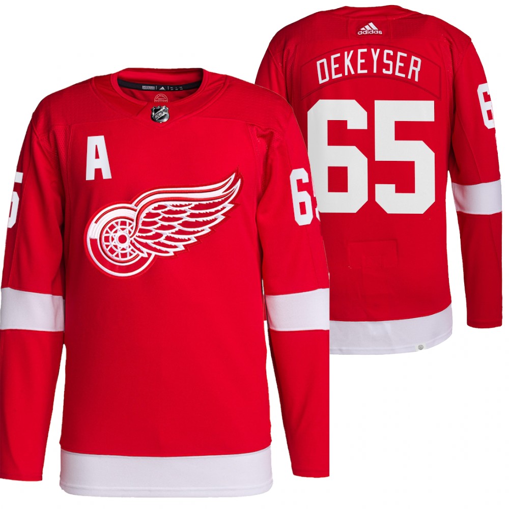 2021-22 Pro Authentic Detroit Red Wings Danny DeKeyser Red Home Jersey