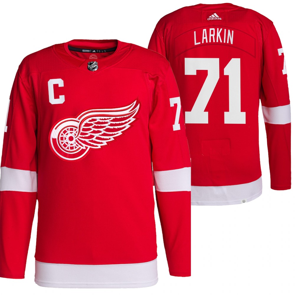 2021-22 Pro Authentic Detroit Red Wings Dylan Larkin Red Home Jersey