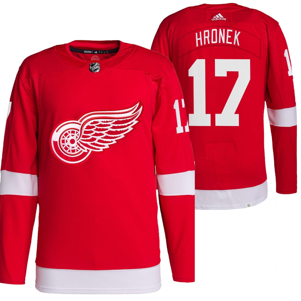 2021-22 Pro Authentic Detroit Red Wings Filip Hronek Red Home Jersey