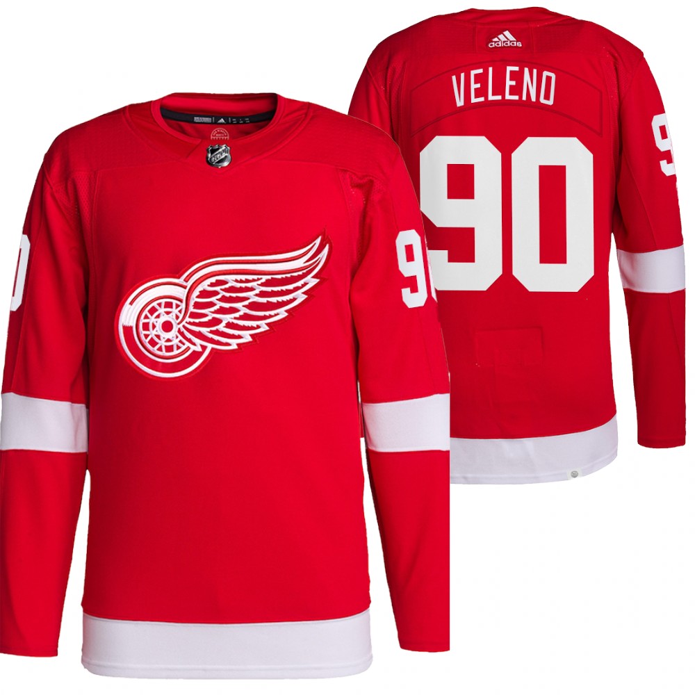 2021-22 Pro Authentic Detroit Red Wings Joe Veleno Red Home Jersey