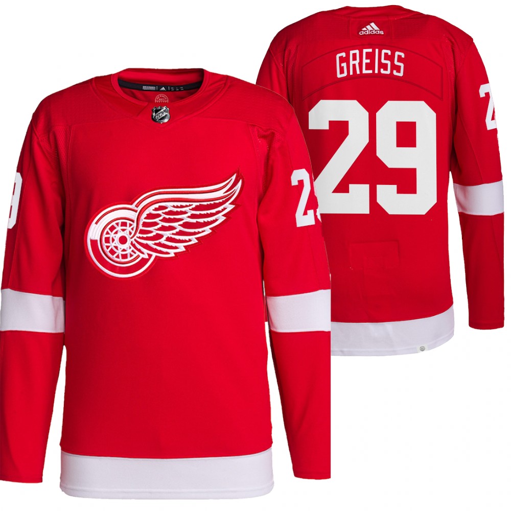 2021-22 Pro Authentic Detroit Red Wings Thomas Greiss Red Home Jersey