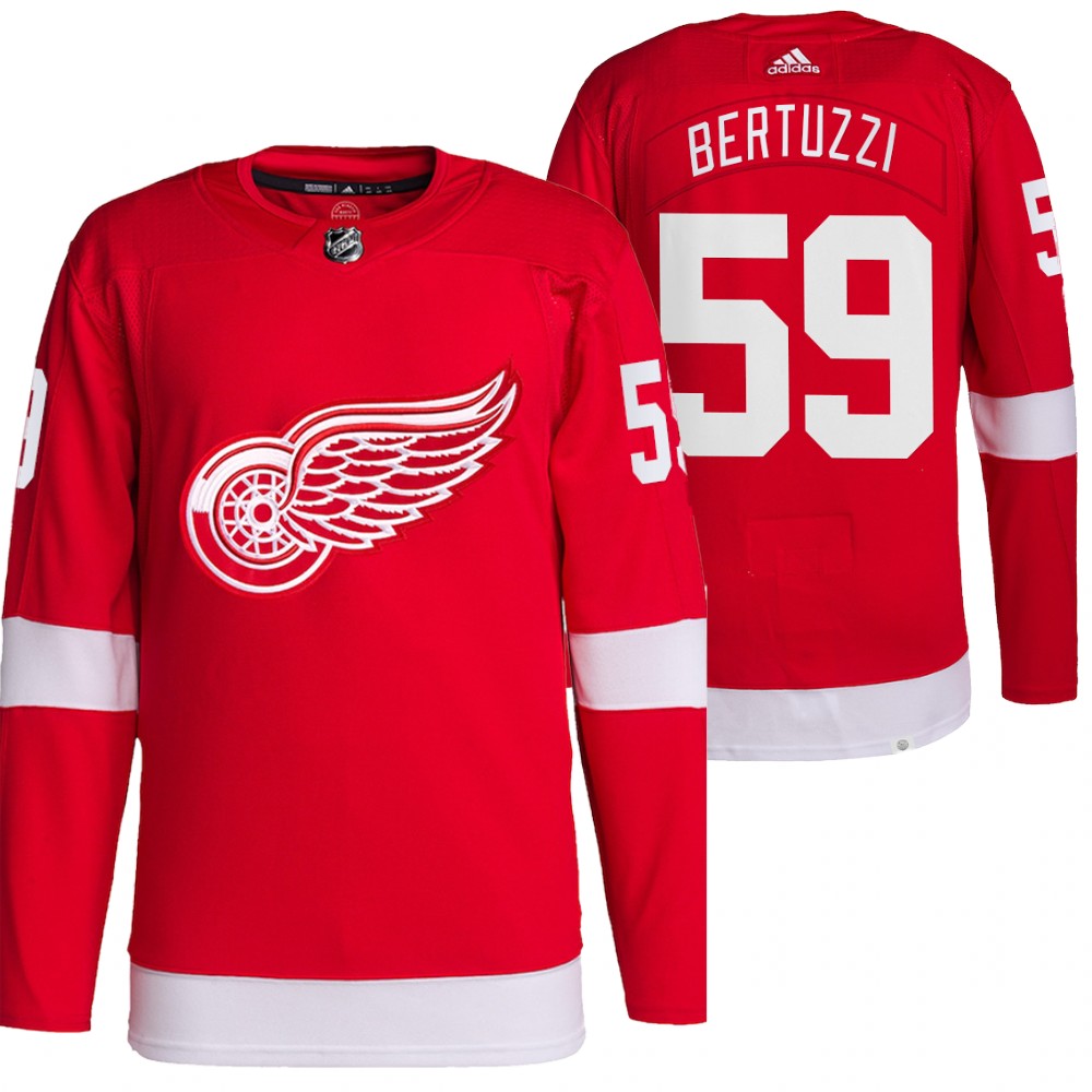 2021-22 Pro Authentic Detroit Red Wings Tyler Bertuzzi Red Home Jersey