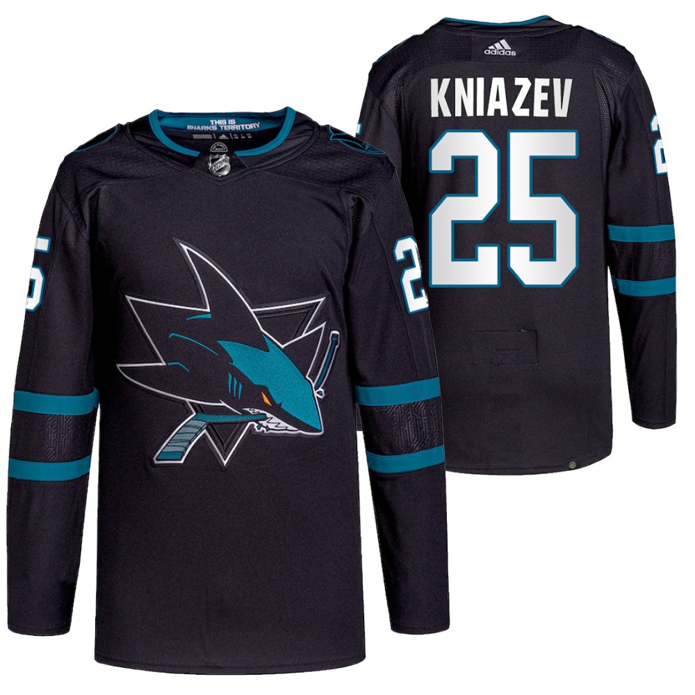 2021-22 San Jose Sharks Artemi Kniazev Black Authentic Pro Alternate Jersey
