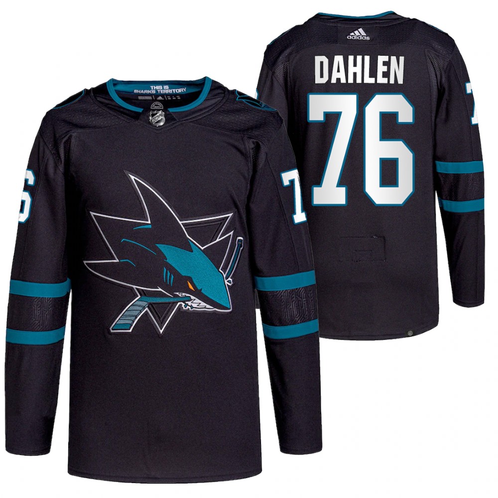 2021-22 San Jose Sharks Jonathan Dahlen Black Authentic Pro Alternate Jersey