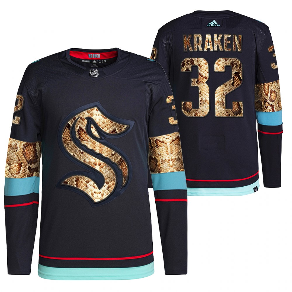 2021-22 Seattle Kraken Navy Python Skin Exclusive Edition Jersey