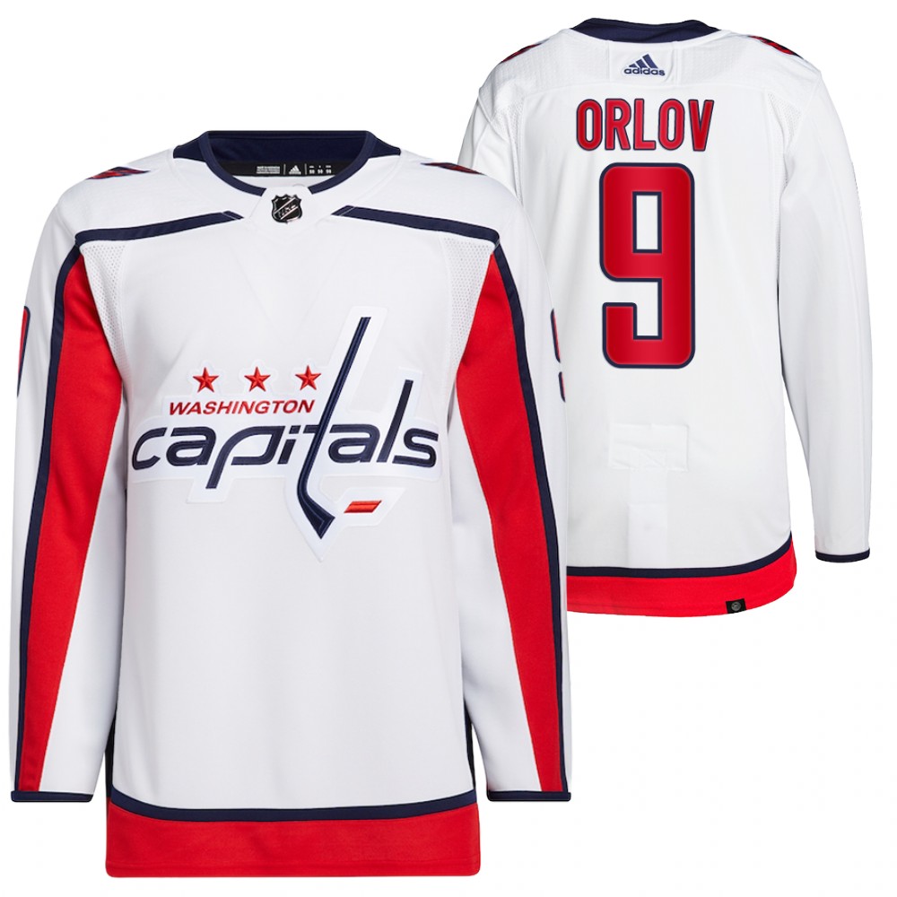 2021-22 Washington Capitals Dmitry Orlov White Primegreen Authentic Pro Away Jersey