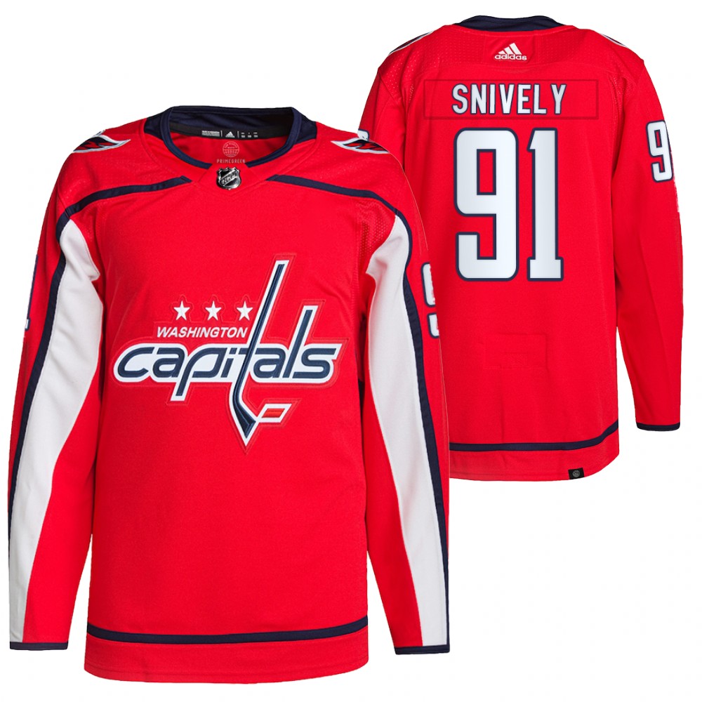 2021-22 Washington Capitals Joe Snively Red Home Authentic Primegreen Jersey