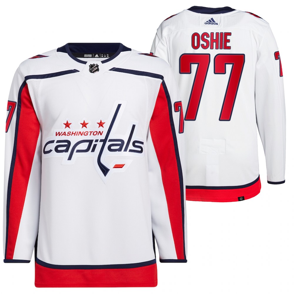 2021-22 Washington Capitals T.J. Oshie White Primegreen Authentic Pro Away Jersey