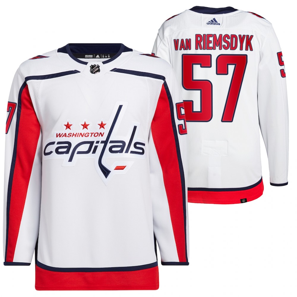 2021-22 Washington Capitals Trevor van Riemsdyk White Primegreen Authentic Pro Away Jersey