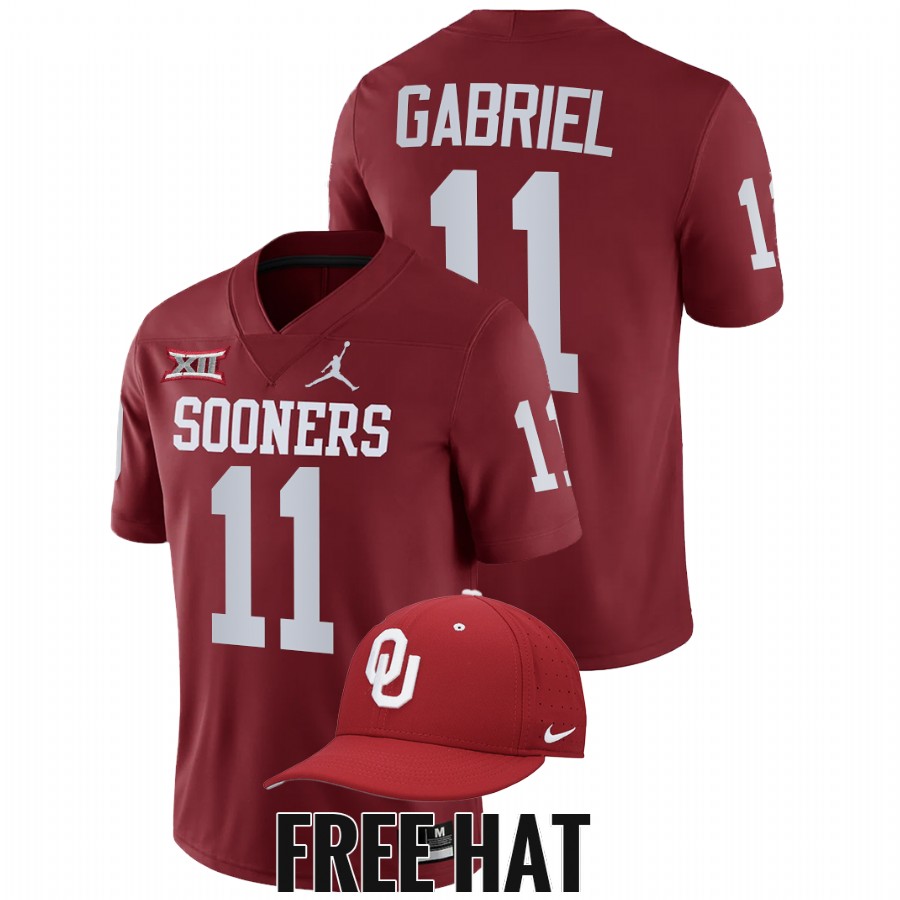 2021 22 oklahoma sooners dillon gabriel crimson college football jersey