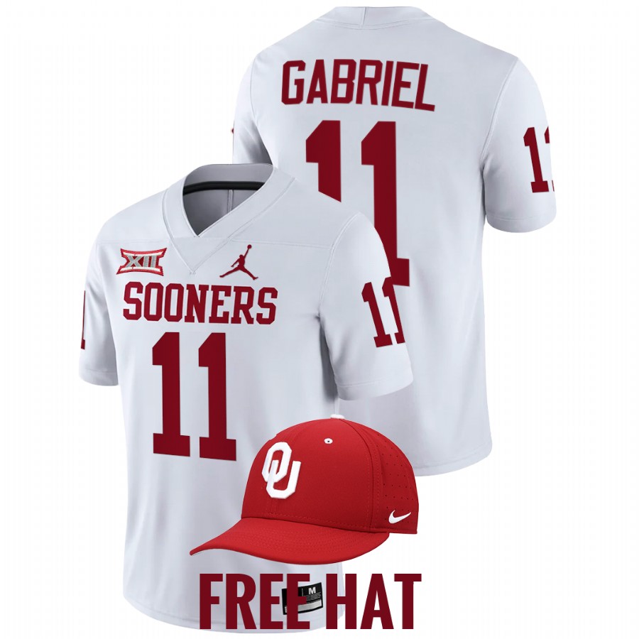2021 22 oklahoma sooners dillon gabriel white college football jersey