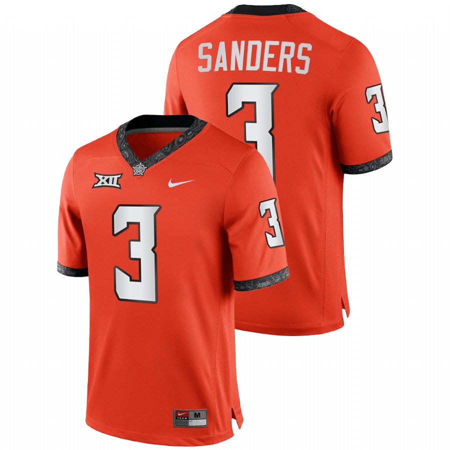 2021 22 oklahoma state cowboys spencer sanders orange college football alternate jersey