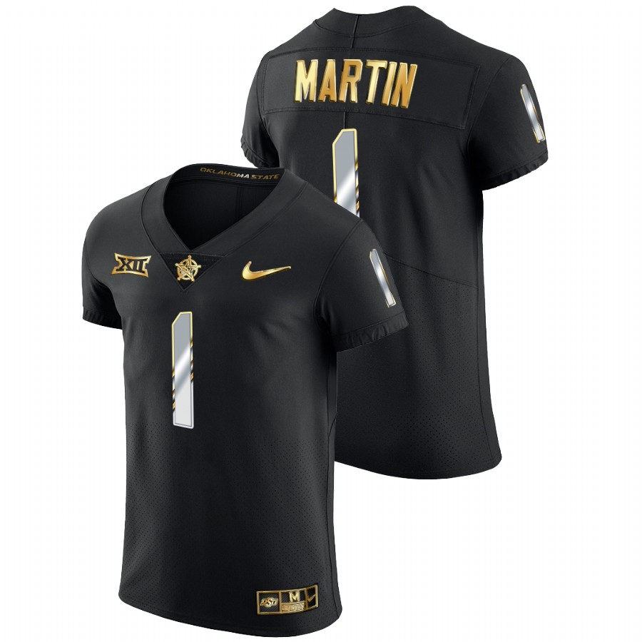 2021 22 oklahoma state cowboys tay martin black golden edition elite football jersey