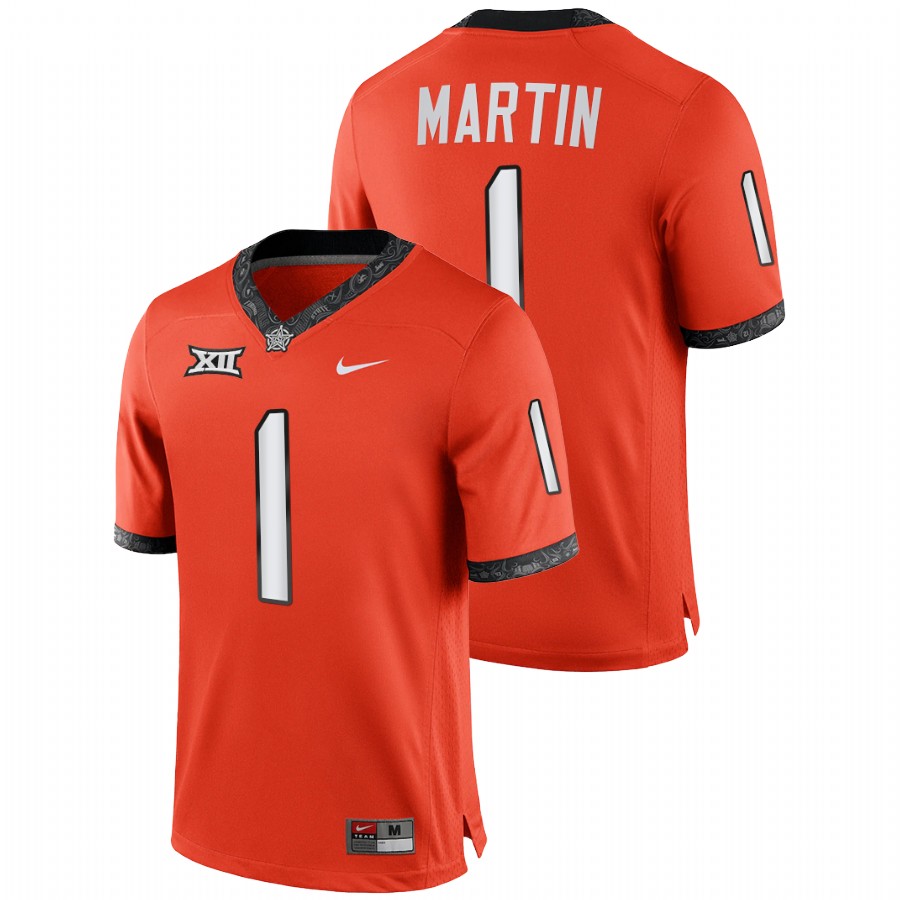 2021 22 oklahoma state cowboys tay martin orange college football alternate jersey