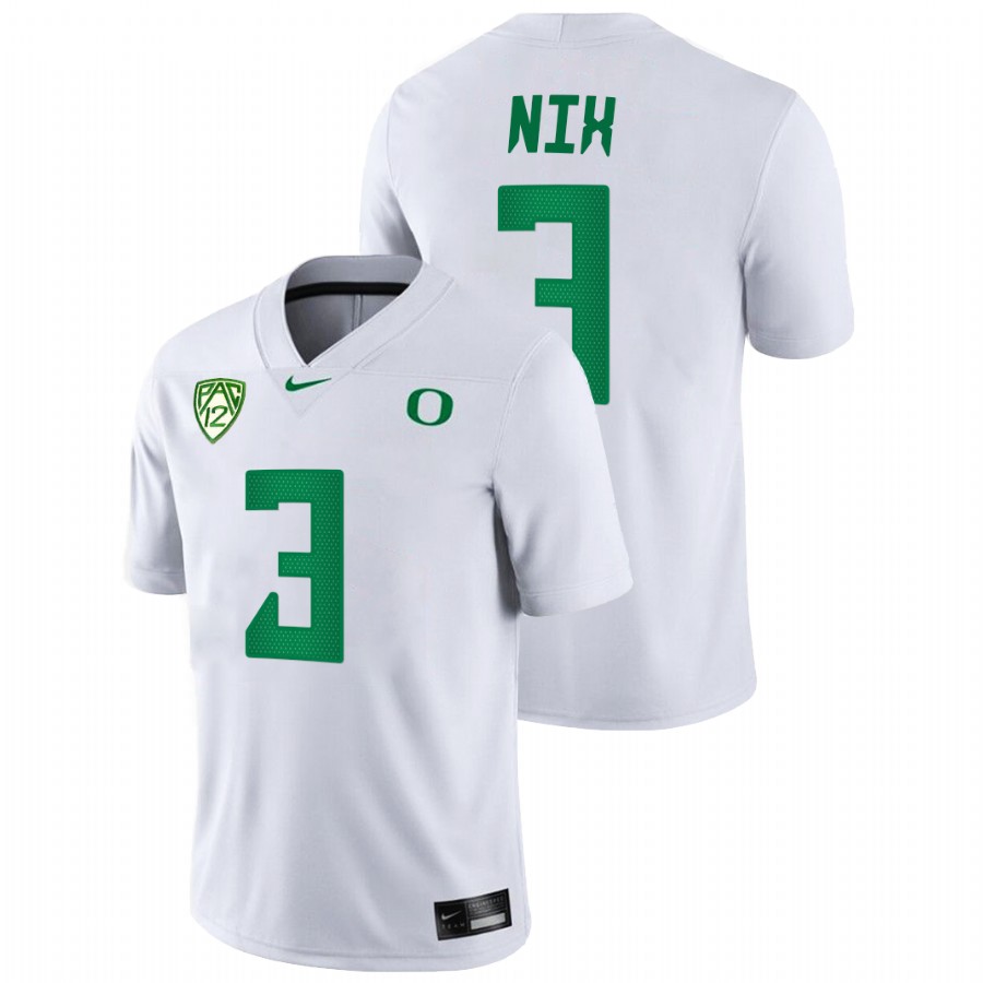 2021 22 oregon ducks bo nix white college football jersey