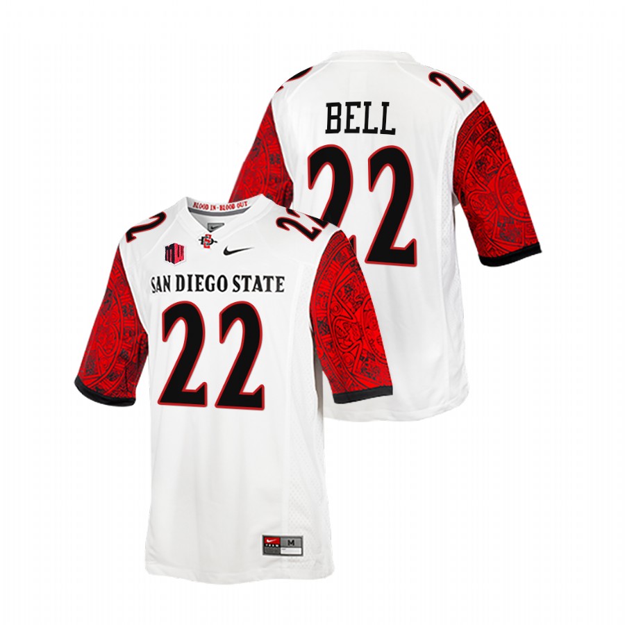 2021 22 san diego state aztecs greg bell white calendar football blood in blood out jersey