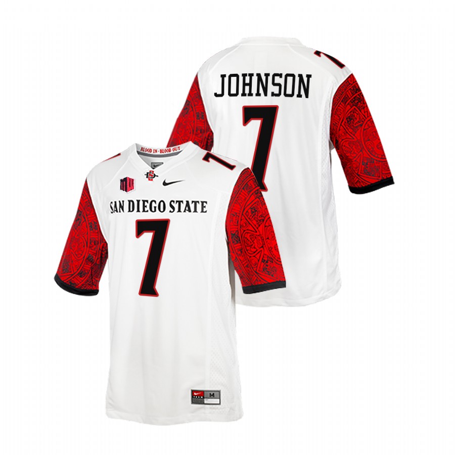 2021 22 san diego state aztecs lucas johnson white calendar football blood in blood out jersey