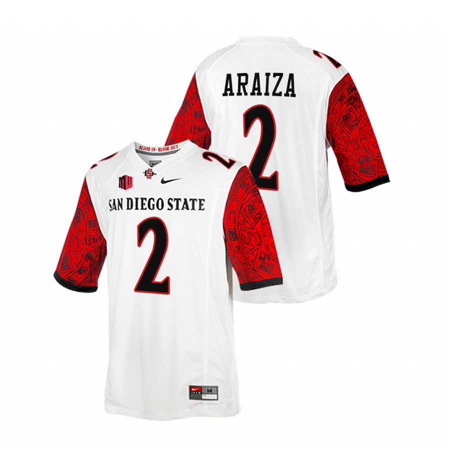 2021 22 san diego state aztecs matt araiza white calendar football blood in blood out jersey