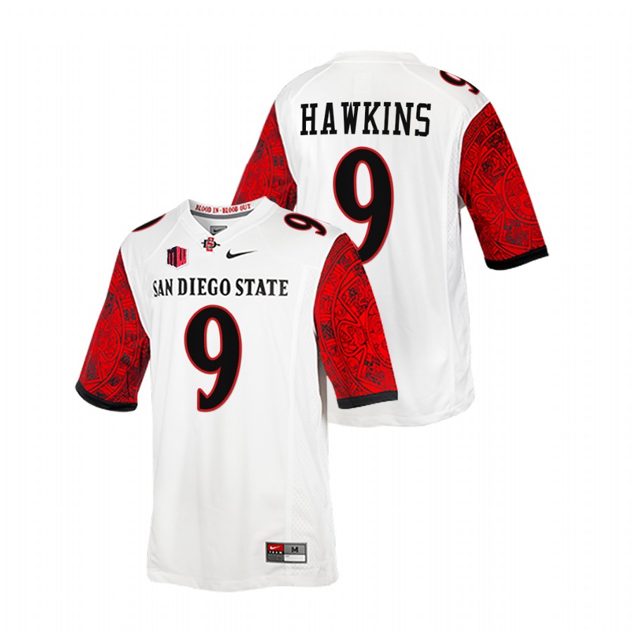2021 22 san diego state aztecs tayler hawkins white calendar football blood in blood out jersey