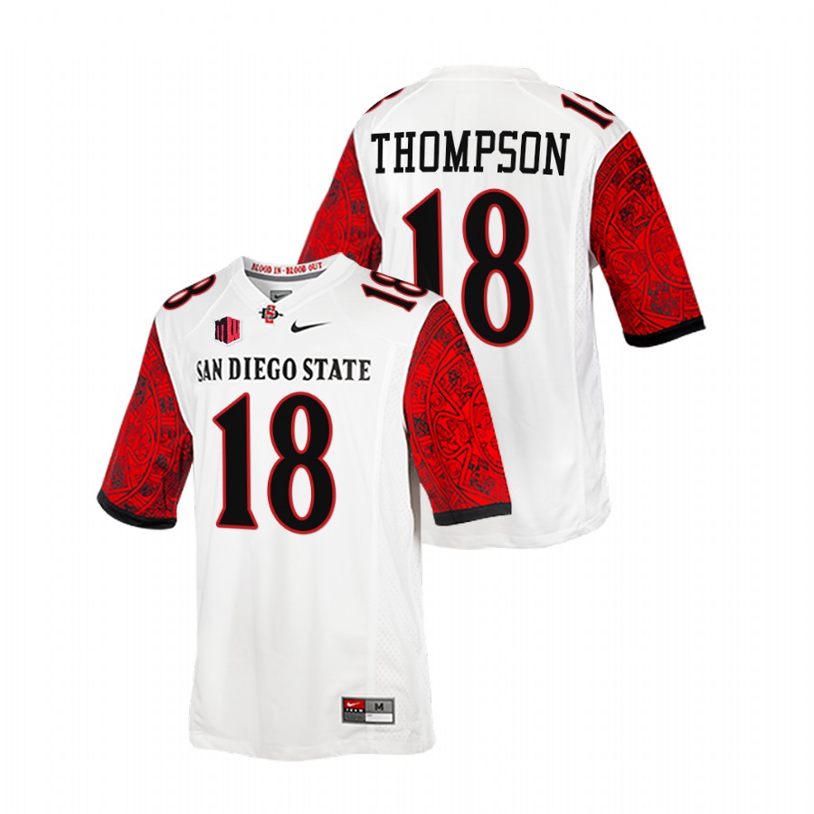 2021 22 san diego state aztecs trenton thompson white calendar football blood in blood out jersey