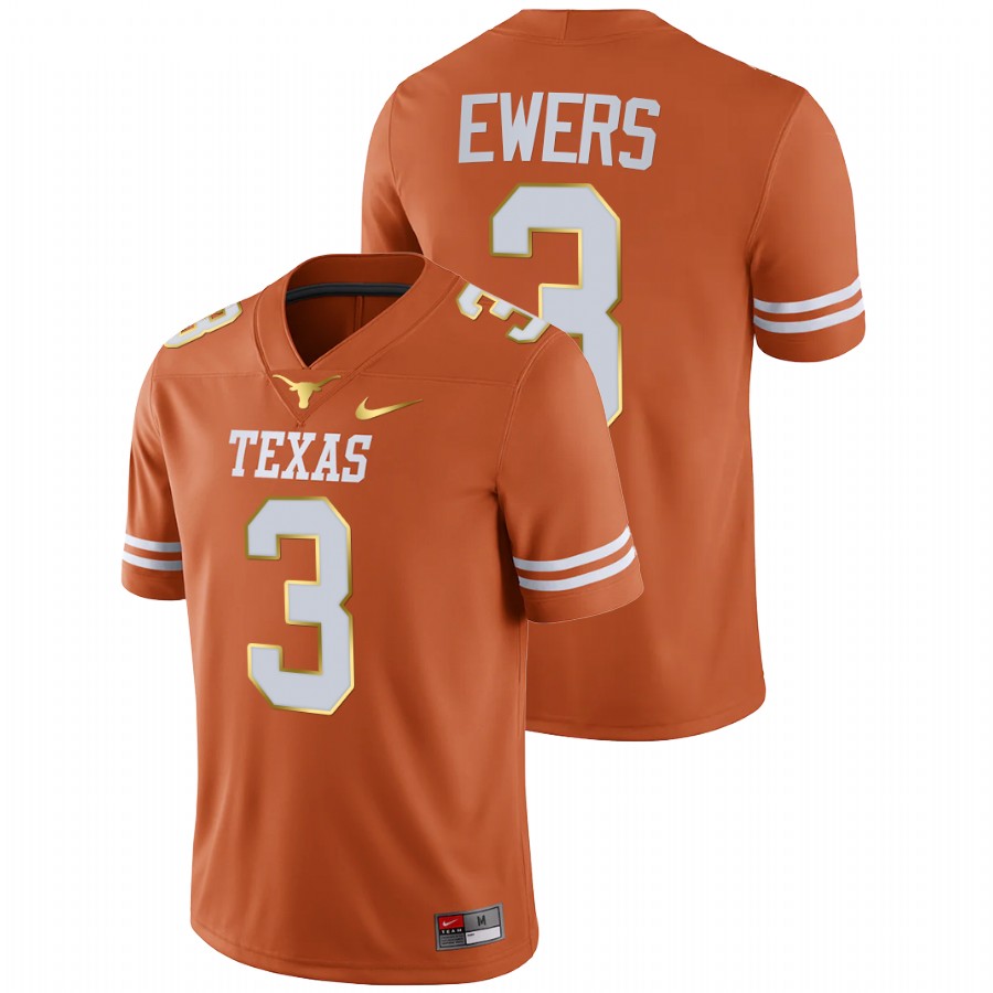 2021 22 texas longhorns quinn ewers orange college football jersey