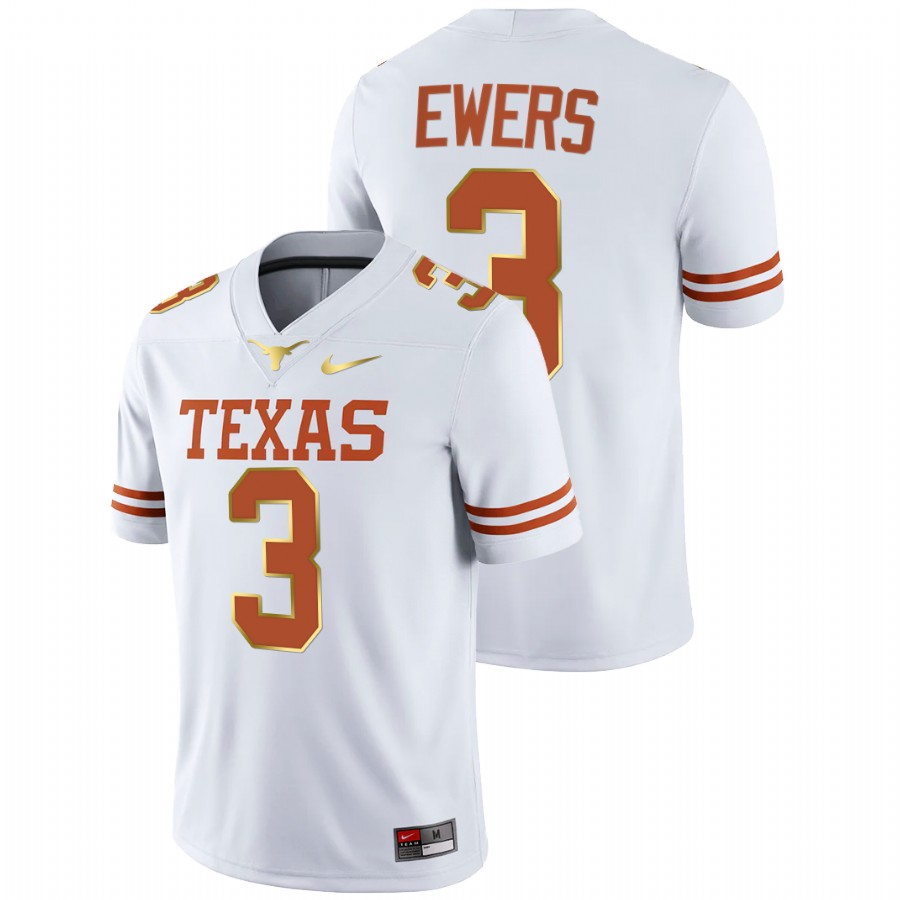 2021 22 texas longhorns quinn ewers white college football jersey