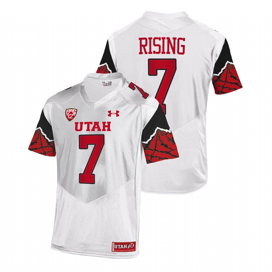 2021 22 utah utes cameron rising white college football premier jersey
