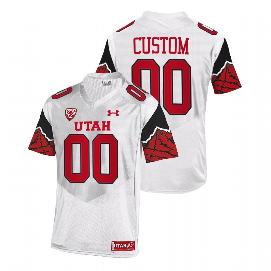 2021 22 utah utes custom white college football premier jersey