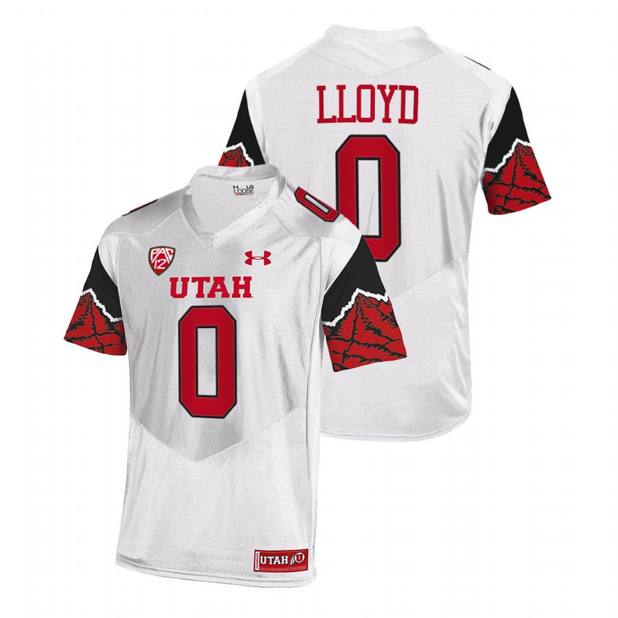 2021 22 utah utes devin lloyd white college football premier jersey