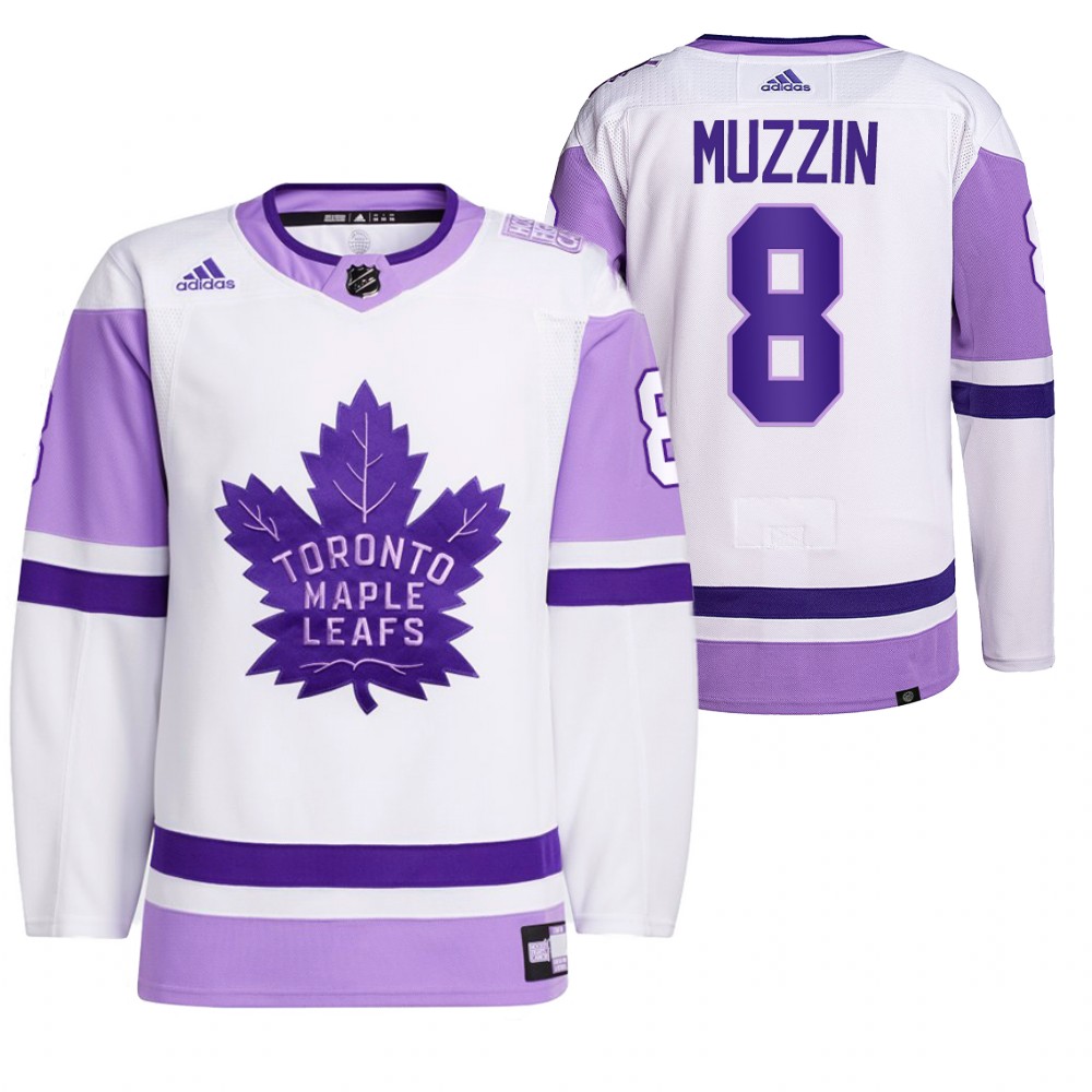 2021 HockeyFightsCancer Toronto Maple Leafs Jake Muzzin White Jersey Primegreen