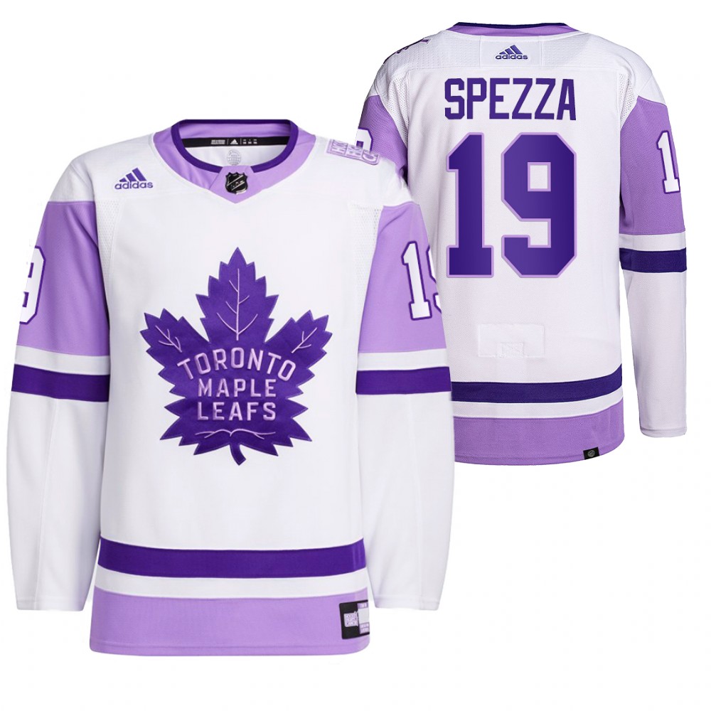 2021 HockeyFightsCancer Toronto Maple Leafs Jason Spezza White Jersey Primegreen