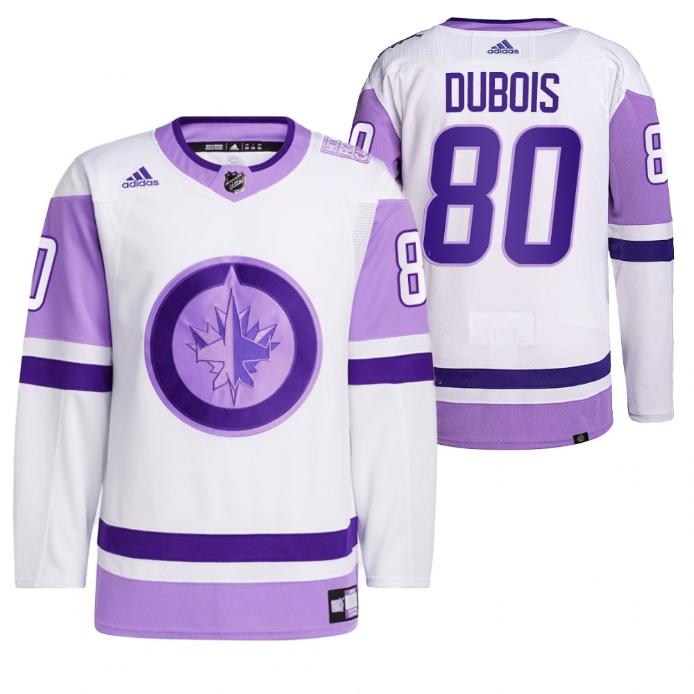 2021 HockeyFightsCancer Winnipeg Jets Pierre-Luc Dubois White Jersey Primegreen