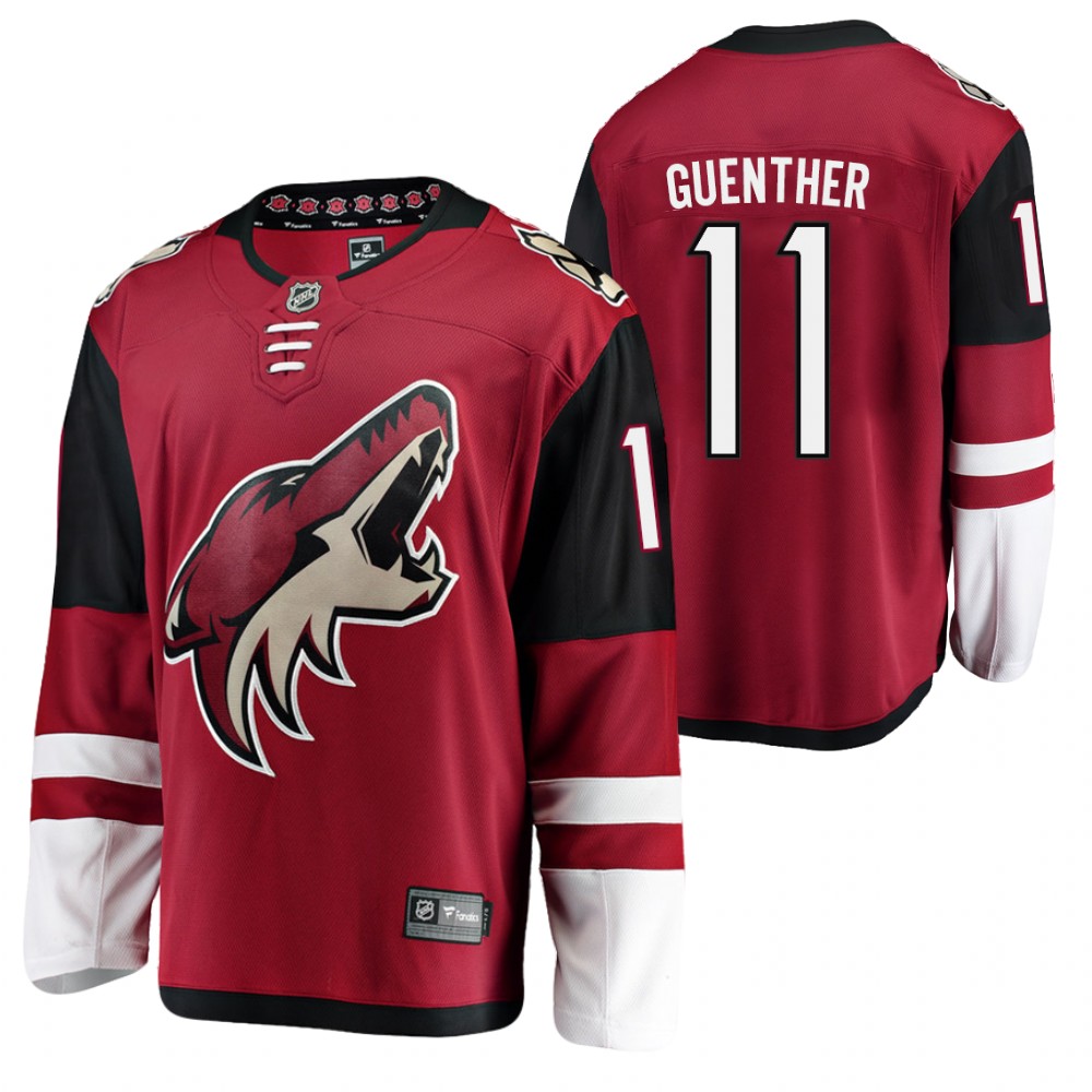 2021 NHL Draft Coyotes Dylan Guenther Red Jersey Home