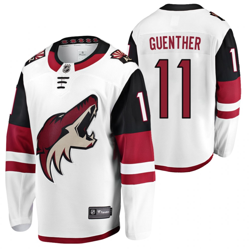 2021 NHL Draft Coyotes Dylan Guenther White Jersey Away