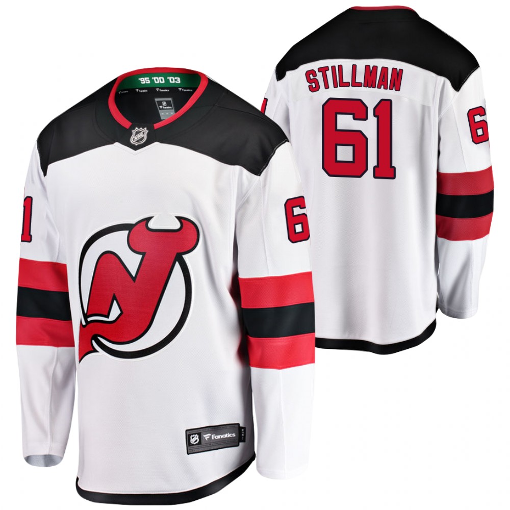 2021 NHL Draft Devils Chase Stillman White Jersey Away