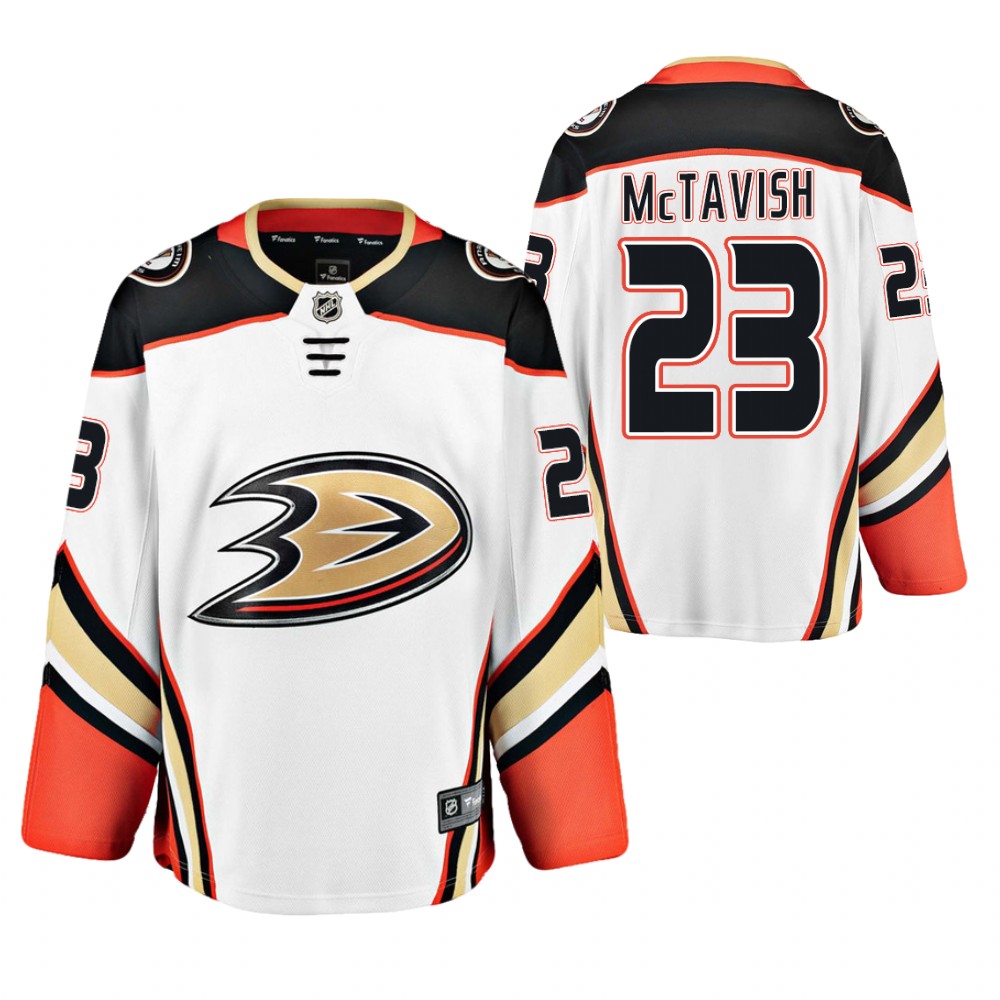 2021 NHL Draft Ducks Mason McTavish White Jersey Away