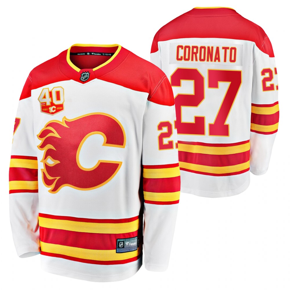2021 NHL Draft Flames Matthew Coronato Red Jersey Home