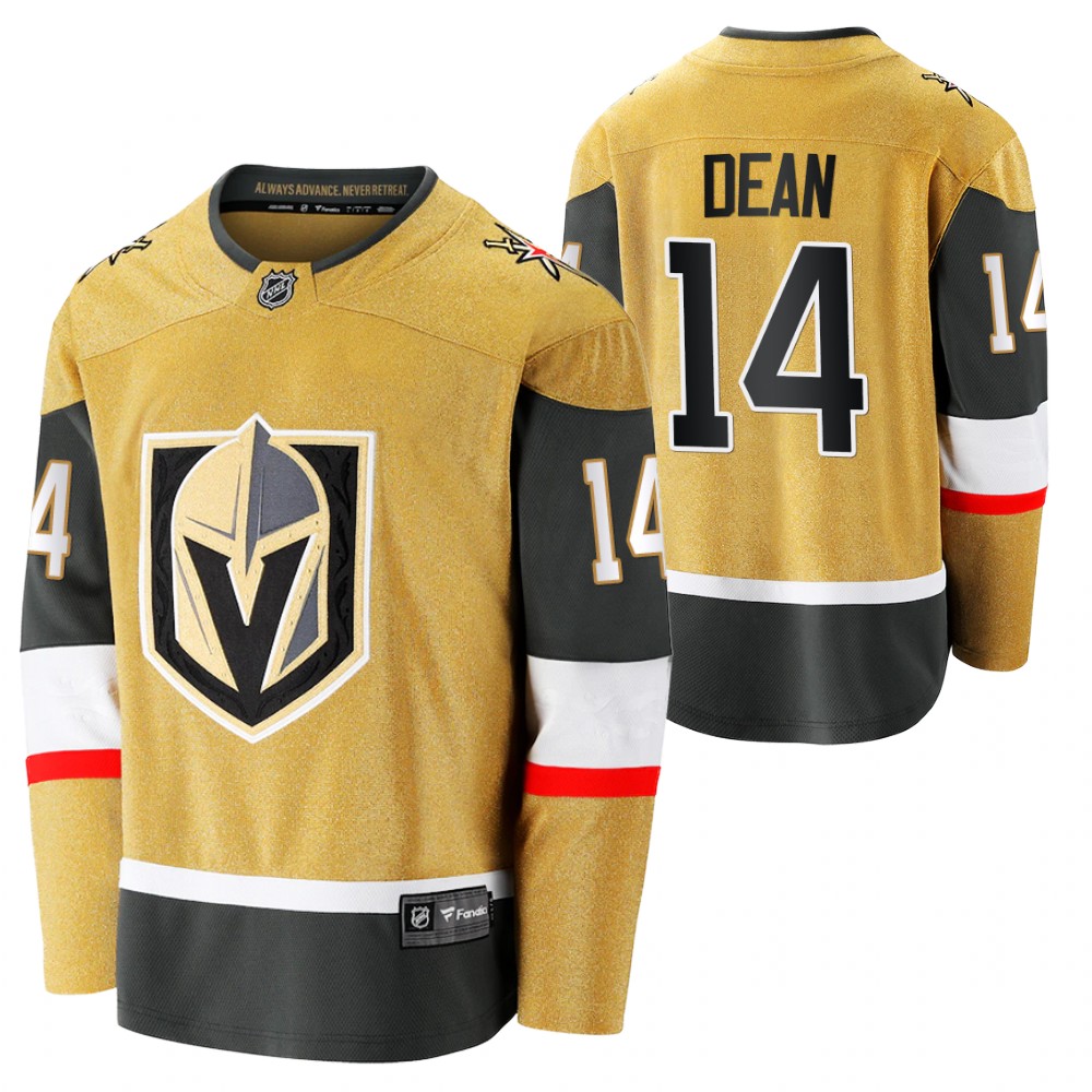 2021 NHL Draft Golden Knights Zach Dean Gold Jersey Home