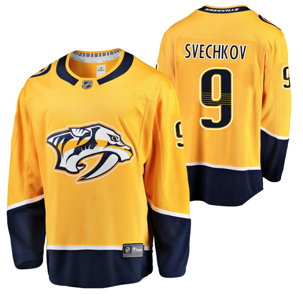 2021 NHL Draft Predators Fedor Svechkov Gold Jersey Home