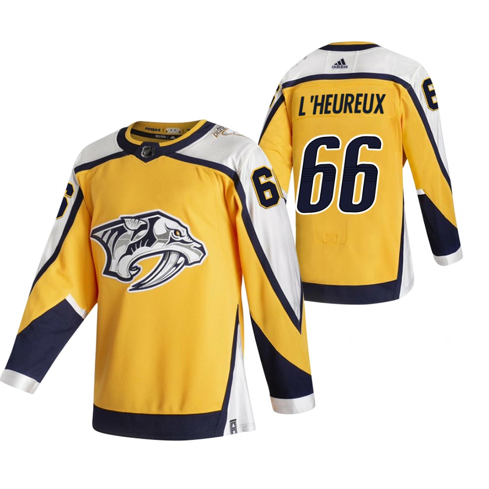 2021 NHL Draft Predators Zachary L'Heureux Gold Jersey 2021 Reverse Retro