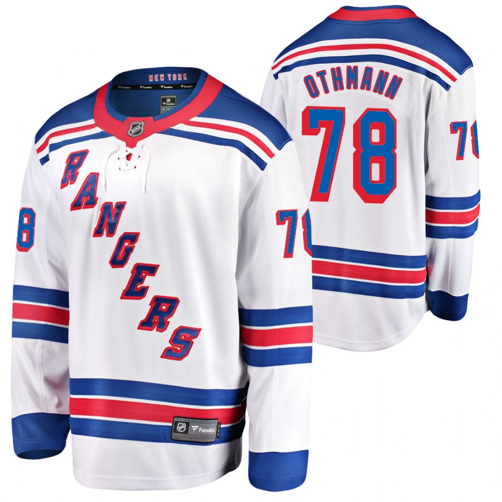 2021 NHL Draft Rangers Brennan Othmann White Jersey Away