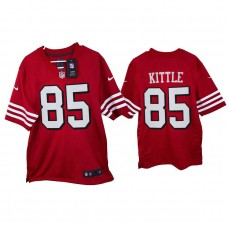 2021 San Francisco 49ers #85 George Kittle Scarlet Game Throwback Jersey Jersey
