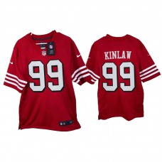 2021 San Francisco 49ers #99 Javon Kinlaw Scarlet Game Throwback Jersey Jersey