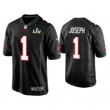 2021 Tampa Bay Buccaneers #1 Greg Joseph Black Super Bowl LIV Black Game Fashion Jersey