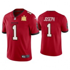 2021 Tampa Bay Buccaneers #1 Greg Joseph Red Super Bowl LIV Champions Red Vapor Limited Jersey