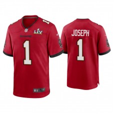 2021 Tampa Bay Buccaneers #1 Greg Joseph Red Super Bowl LIV Red Game Jersey