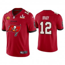 2021 Tampa Bay Buccaneers #12 Tom Brady Red Super Bowl LIV Champions Red Primary Logo Jersey
