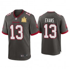 2021 Tampa Bay Buccaneers #13 Mike Evans Pewter Super Bowl LIV Champions Pewter Game Jersey